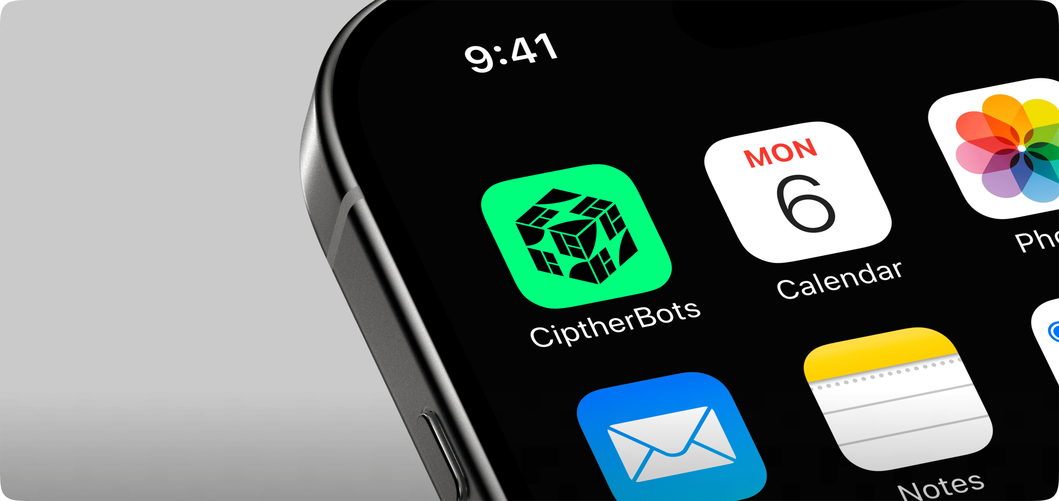CipherBots - Главный экран с градиентом